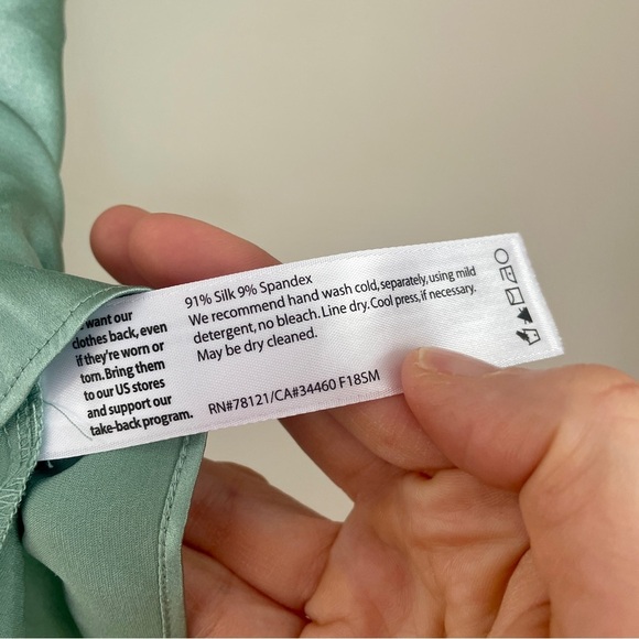 NWT Eileen Fisher Stretch Silk Charmeuse Camisole Camo Large - Picture 5 of 7